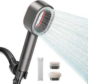 Filtered Shower Head with Handheld Filtered ShowerHead with Exfoliator Brush