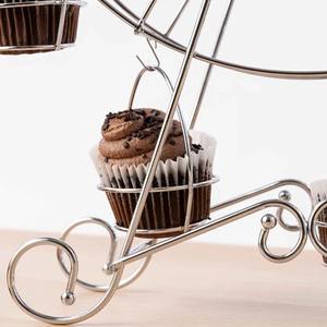 Elegante Soporte para Cupcakes de Metal con Diseño de Ruedas, Perfecto para Fiestas de Cumpleaños, Entretenimiento en el Hogar y Exhibición de Postres, de la India - Product Image 4