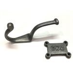 Classic Antique Iron Triple Hook Black Alloy Cast Iron Vintage <b>Coat</b> <b>Rack</b> <b>Wall</b> Hooks Multifunctional with Wholesome Plain Finish - Product Image 2