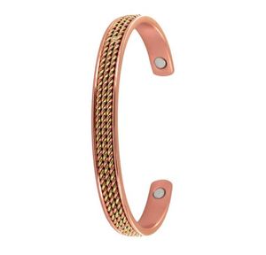 100% Solid Pure Copper Magnetic Bracelet Ultra <b>Strong</b> <b>Magnets</b> Fashionable Bangles for Men and Women - Product Image 3