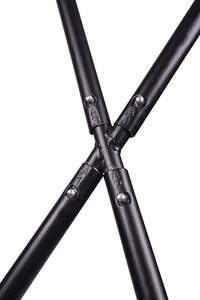 Lightweight Black Leather Butterfly Leisure <b>Chair</b> <b>for</b> Living Room Foldable Stand Rustic Iron Side Stitching Outdoor Dining - Product Image 5