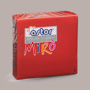 Mirò Astor 38x38cm Serviettes de table imprimées rouges 2 plis 80 Pcs Serviettes en papier coloré 3 plis - Product Image 2
