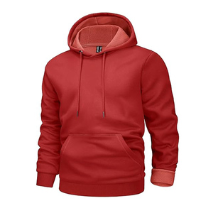 เสื้อฮู้ดโอเวอร์ไซส์ขนแกะสีบกำหนดโลโก้ได้เองดีไซน์แบบถักลายพื้น - Product Image 1