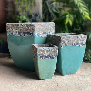 Jardinière en argile émaillée moderne de grande taille personnalisable, écologique, durable, pots à fleurs, décoration de jardin d'intérieur, aménagement paysager extérieur - Product Image 3