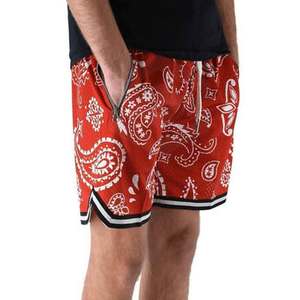 Ropa cómoda para hombre Pantalones cortos deportivos Precio bajo Tamaño personalizado Hombres Pantalones cortos de malla de sublimación - Product Image 3