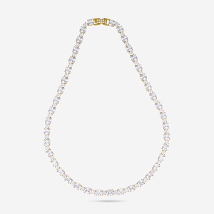 Delicate Diamond Accent 92.5 Silver <b>Necklace</b> for Wedding Occasions - Product Image 4
