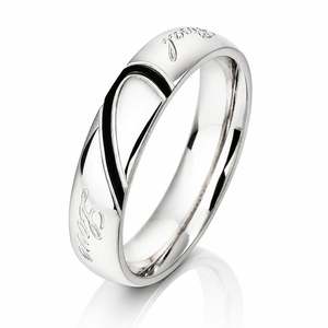 Reloj de Anillo para Hombre Jeulia de Dos Tonos con Corazón de Acero de Titanio y Baño de Oro Rosa - Product Image 1