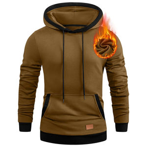 Sweat à capuche coloré pour hommes 100% coton 320 GSM teint réactif tissu éponge français pull personnalisé décontracté quotidien Streetwear Collection - Product Image 1