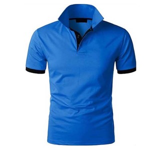 Camiseta de manga corta de talla grande para hombre de alta calidad para polos, algodón elegante y cómodo para ropa informal, ropa deportiva estampada sólida - Product Image 1