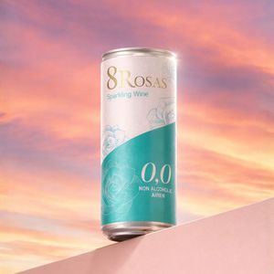 8 Rosas - Alcohol Free White <b>Wine</b> | 100% Airen 0.0% ABV 250ml RTD | Spanish Alcohol Free <b>Wine</b> - Product Image 3