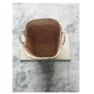 Ensemble de 3 paniers de rangement carrés hauts en jacinthe d'eau vintage naturelle Organisateur multifonction durable vente en gros - Product Image 1