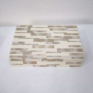 Boîte à bijoux en bois de palissandre à motifs à carreaux et rayés, boîte à trésors pour cadeaux, vente en gros, TIMELESS CRAFT TC-683 - Product Image 4