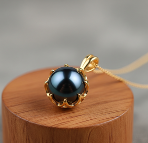 Minimaliste 925 Sterling Silver Dainty Chaîne Naturel Noir Perle Forme Ronde Pendentif Guérison Cristal Mode Pendentifs Cadeau - Product Image 5