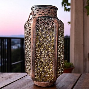 Lanterne en métal faite à la main de haute qualité pour la maison et l'hôtel bougeoir décoratif belle conception de découpe Laser nouveauté - Product Image 4