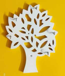 Porta Llaves de Latón Pulido Hecho a Mano de Primera Calidad con Diseño Floral para Colgar en la Pared, de la India - Product Image 4