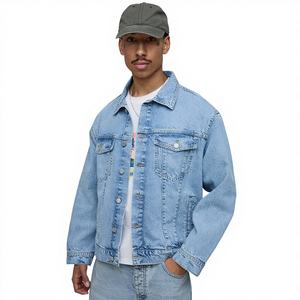 Veste en jean d'hiver multi-poches, décontractée, robuste, écologique, 100% coton, avec boutons - Product Image 1