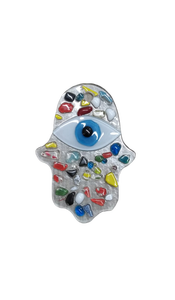 Imán con Diseño de Ojo Turco en Cristal, con Grabado, Forma Redonda, Diseño Moderno, Hecho en Estambul por DAFNI BIG PAZAR - Product Image 4