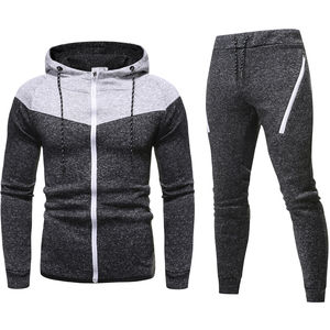 Venta al por mayor entrenamiento gimnasio chándal personalizado para hombre Jogging chándal hombres Jogging cremallera chándal hombres sudaderas con capucha y sudaderas - Product Image 1