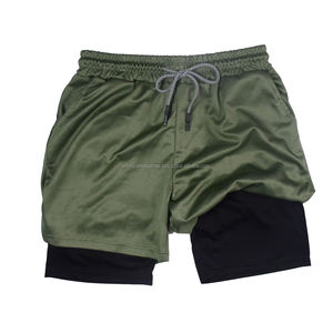 Custom <b>Men</b> Women Compression <b>Shorts</b> <b>Camo</b> Printed Gym Training <b>Shorts</b> Double Layer Pockets Cargo Design <b>Shorts</b> - Product Image 1