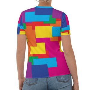 T-shirt pour femme de haute qualité, personnalisable, nouvelle arrivée, respirant, impression par sublimation, design décontracté, manches courtes, col rond, couleur unie - Product Image 6