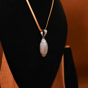 จี้รูปรักบี้ยูนิเซ็กส์925สวยงามเงินสเตอร์ลิงประดับเพชรเม็ดเล็กๆชุบเงินสำหรับทุกโอกาส - Product Image 4