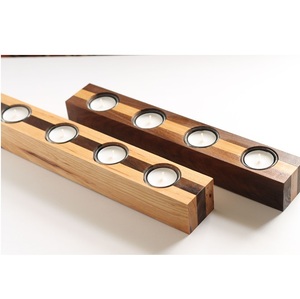 Portavelas de madera a precio barato, vajilla decorativa y portavelas decorativo para el hogar y la boda con producto a la venta - Product Image 1