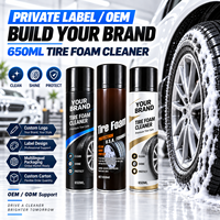 Nettoyant Mousse pour Pneus OEM ODM 650ml à Base d'Huile, Spray Brillance pour Pneus de Voiture, Mousse Riche, Nettoyage, Brillance, Protection, Marque Privée, Entretien Automobile