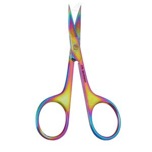 Lames de ciseaux à cuticules arc-en-ciel double face professionnelles avec outil de beauté à pointe pointue pour pédicure et soins personnels - Product Image 1