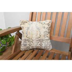 Oreiller en laine Kilim Beige 12x12 pouces luxe rustique Vintage à motifs Portable carré coussin pour literie technique tissée - Product Image 1
