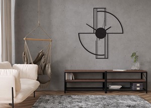 Trendy Round Black Metal Wall Clock With Durable Sleek Finish Ideal For Modern Homes Apartments Offices Bedrooms And <b>Kitchens</b> - Product Image 5