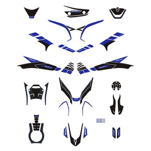 Kit Adesivi Protettivi 3D Blu su Misura e Pad Serbatoio per Moto Yamaha Tmax 560 2022-2023 - Product Image 1