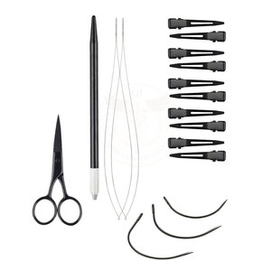 Hot Sale Premium Quality Stainless Steel Weft Extensions Professional Hair <b>Tools</b> Kit for Salon Styling and Use Set - Product Image 5