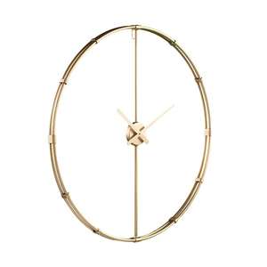 Gran tamaño 3D oro decoración del hogar silencioso cuarzo Metal 60cm tendencia 2025 nuevos productos gran marco de Metal Reloj de pared - Product Image 5