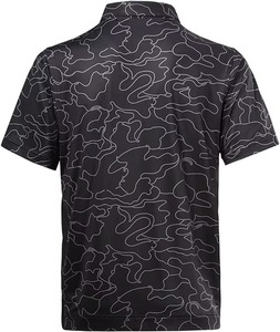 Tissu en polyester, élasthanne et coton, impression de logo personnalisée, extensible dans les 4 sens, séchage rapide, coupe ajustée, vente en gros, polo de golf pour hommes - Product Image 4