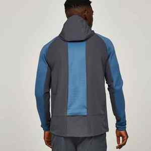 Survêtement de sport unisexe personnalisé 100% polyester, imperméable, coupe-vent, respirant, motif uni, avec capuche, fonctionnalités de course à pied - Product Image 5