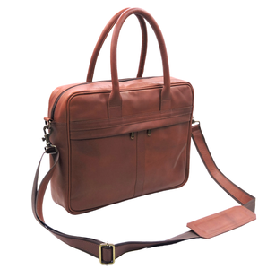 Bolsa para ordenador portátil de calidad superior de cuero genuino hecho a mano personalizado diseñador portátil Unisex uso diario bolsa personalizada - Product Image 2