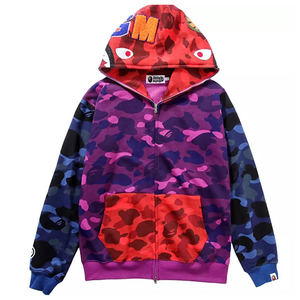 Sudadera con capucha y cremallera de cara completa de algodón pesado de alta calidad para hombre, ropa de calle con estampado personalizado, precio al por mayor para invierno - Product Image 3