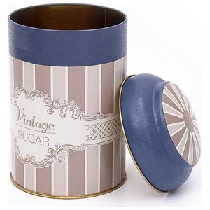 Fer blanc rond 1.2L Ø 105x150mm avec couvercle dôme gaufré recyclable pour l'emballage de gâteaux de bonbons Crafts Elegance Series - Product Image 3