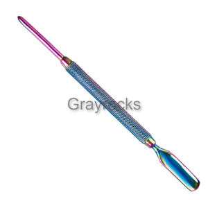 Empujador de uñas de diseño superior personalizado 2025, empujador de cutículas Premium y removedor de esmalte de Gel con limas de uñas de acero inoxidable - Product Image 2