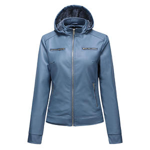 เสื้อแจ็คเก็ตหนังแฟชั่นสำหรับผู้ชาย, เสื้อแจ็คเก็ตหนังพียูปกตั้งเข้ารูปสำหรับขี่มอเตอร์ไซค์ - Product Image 6