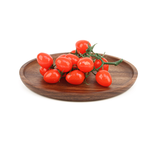 Plateau de service rond en bois d'acacia et de bambou 2023 pour aliments et collations - Product Image 2