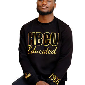 HBCU Alpha Chenille sweat instruit Design personnalisé grec vêtements fraternité vente en gros vêtements col rond pull haut - Product Image 3
