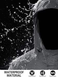 Chaqueta Impermeable Unisex, Cortavientos, Transpirable, Ecológica, Ligera, Plegable, para Correr, Senderismo, Ciclismo, Golf - Product Image 3