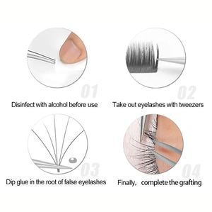 Pinzas para Pestañas de Fibra de Marca Privada, Herramientas para Volumen de Pestañas Rectas con Agarre de Diamante, Diseño Personalizado para Damas - Product Image 3