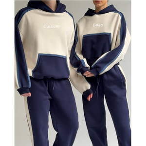 Ropa de Mujer a Precio Económico, Top Corto, Sudadera con Bloques de Color, Bolsillo Tipo Canguro, Cordones, Conjunto de Sudaderas para Mujer y Hombre - Product Image 5