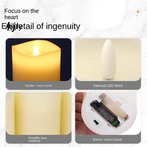 TOOWIN Led Electronic Candle <b>Lamp</b>, Paraffin Wax Swaying Wave Simulation Candle - Product Image 5