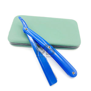 Navajas de Afeitar Rectas de Acero Inoxidable con Mango de Plástico, Navajas de Afeitar Plegables de Alta Calidad, Estilo Turco - Product Image 6