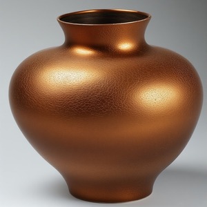 Vase décoratif en fer avec finition en cuivre antique et silhouette élégante conçu pour les villas de luxe et l'intérieur contemporain - Product Image 2