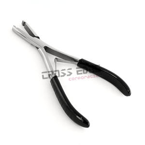 Top Best Quality 2000s Hair Extensions Tools 5 pouces Sliver Color Pince à sertir avec perles plus proches en acier - Product Image 1