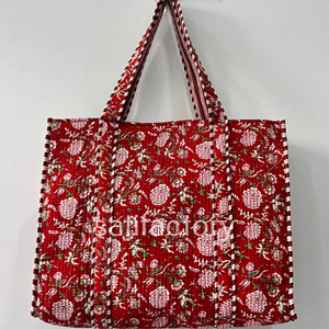 Bolso de mano de algodón acolchado con estampado de tigre para mujer, bolso de hombro Hippie con cierre abierto para compras diarias, bolso de transporte sólido de moda étnica - Product Image 1